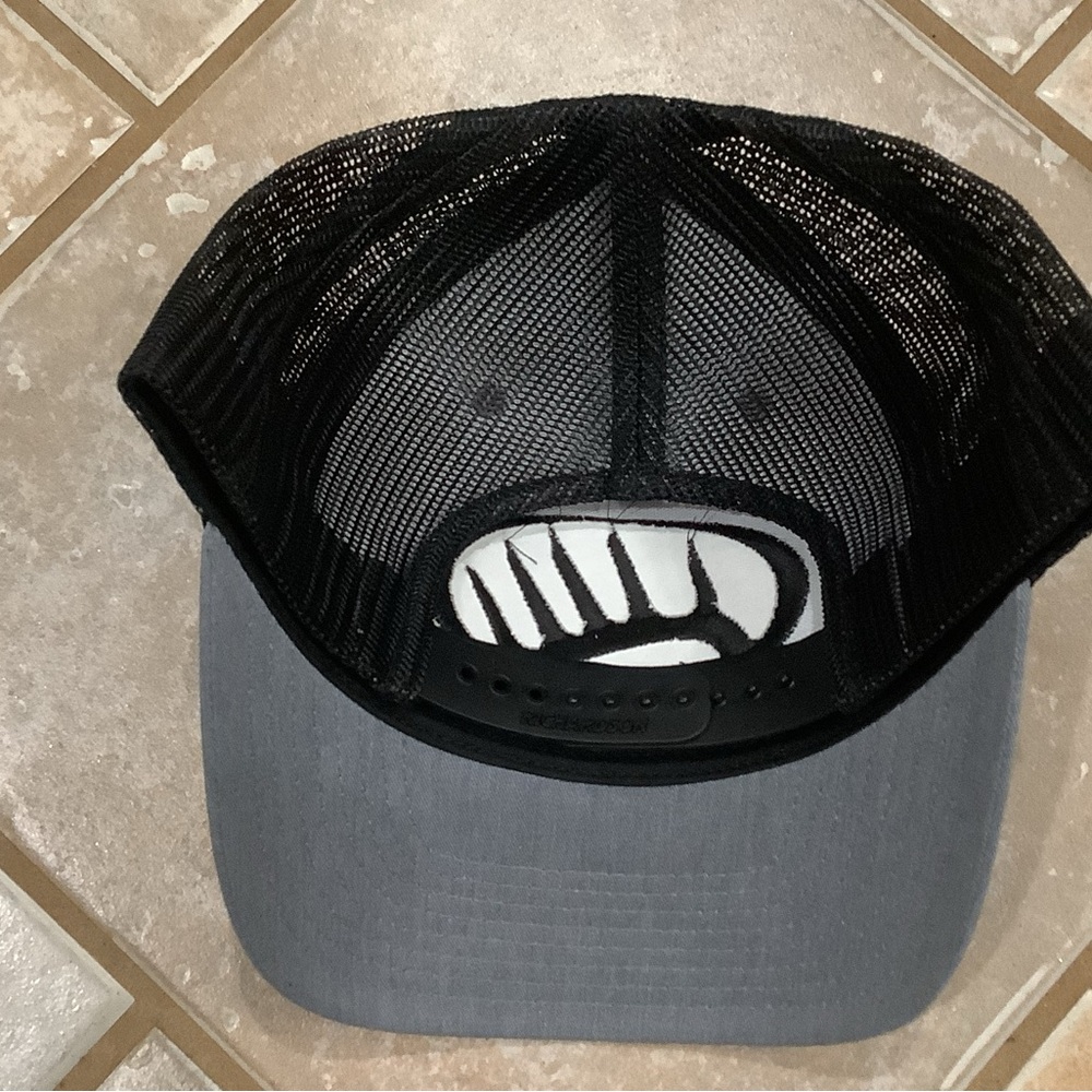 Light gray and black trucker hat with deer antler embroidered design. NWT - Picture 2 of 2